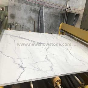 Artificial marble calacatta white color