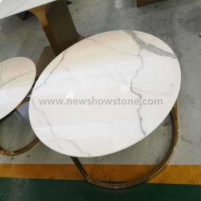 Nano Glass Stone Round Coffee Table Top