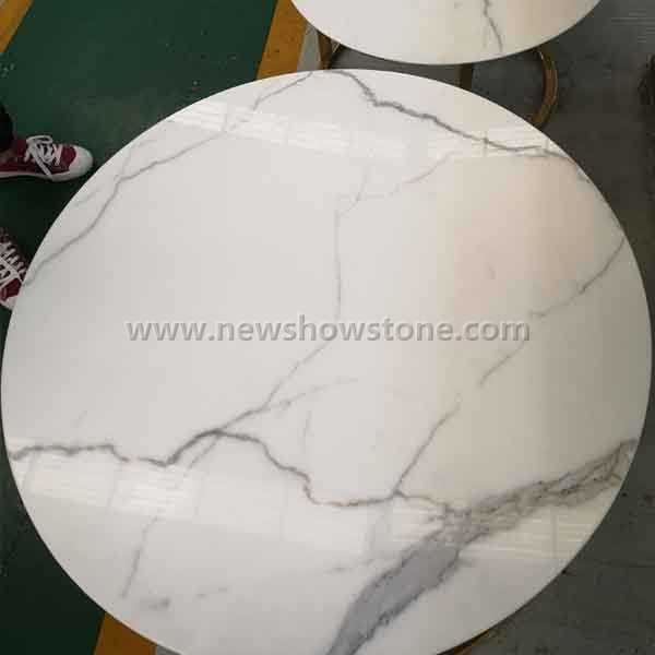 Nano Glass Stone Round Coffee Table Top 
