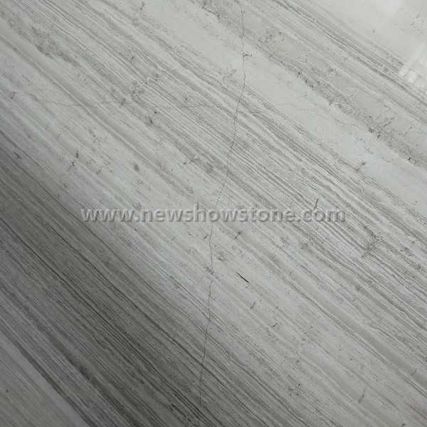 Good quality White Wooden Marble slab