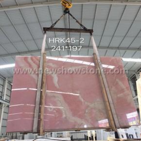 Pure Pink Onyx Slabs