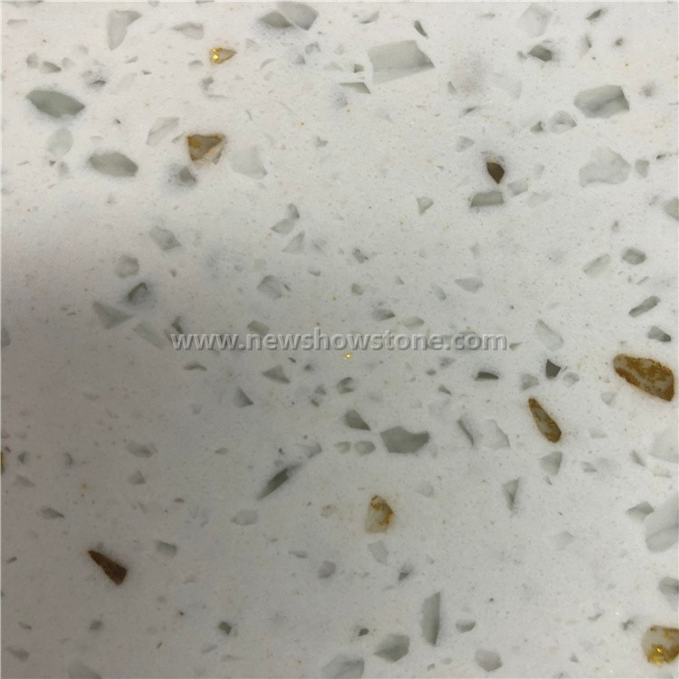 NSA01 Gold white artificial marble