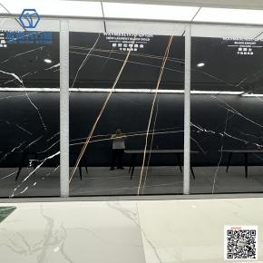 Glossy Matte Black Color Sintered Stone Big Slabs Porcelain Tile Slab for Floor Countertop