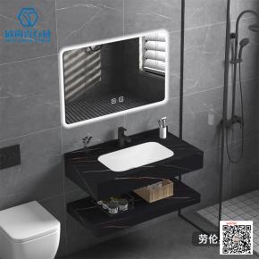 Hot selling Sintered Stone Hot Integrated Thermally Bent Sink Basin Combination Bending Seamless Integrated Bathroom Basin 