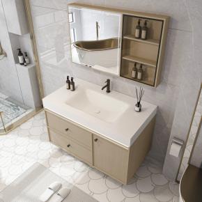 Bathroom Wall-Hung Single Washbasin Hot Bending Sintered Stone Bathroom Sinks