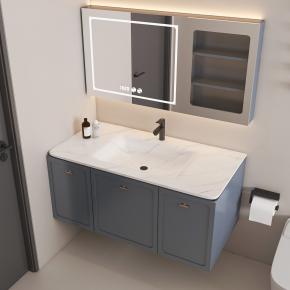 Bathroom Wall-Hung Single Washbasin Hot Bending Sintered Stone Bathroom Sinks