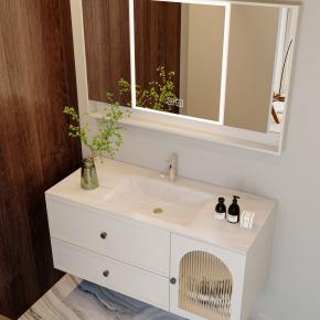 Bathroom Wall-Hung Single Washbasin Hot Bending Sintered Stone Bathroom Sinks