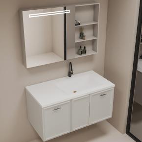Bathroom Wall-Hung Single Washbasin Hot Bending Sintered Stone Bathroom Sinks