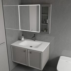 Bathroom Wall-Hung Single Washbasin Hot Bending Sintered Stone Bathroom Sinks