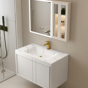 Bathroom Wall-Hung Single Washbasin Hot Bending Sintered Stone Bathroom Sinks