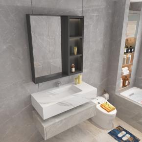 Bathroom Wall-Hung Single Washbasin Seamless basin Sintered Stone Bathroom Sinks