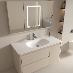 Bathroom Wall-Hung Single Washbasin Hot Bending Sintered Stone Bathroom Sinks