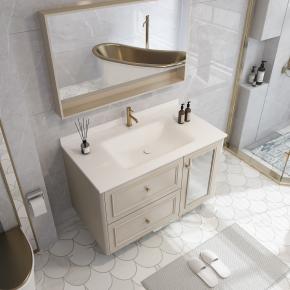 Bathroom Wall-Hung Single Washbasin Hot Bending Sintered Stone Bathroom Sinks