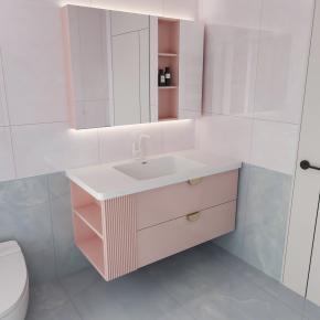 Bathroom Wall-Hung Single Washbasin Seamless basin Sintered Stone Bathroom Sinks