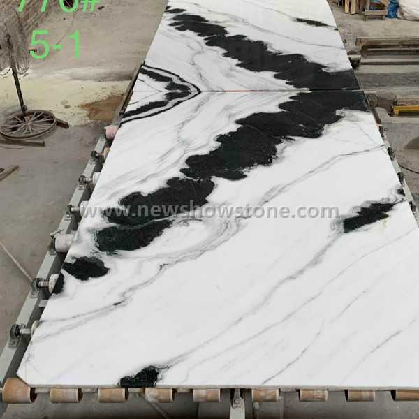 Panda White Marble Slab Bookmatch