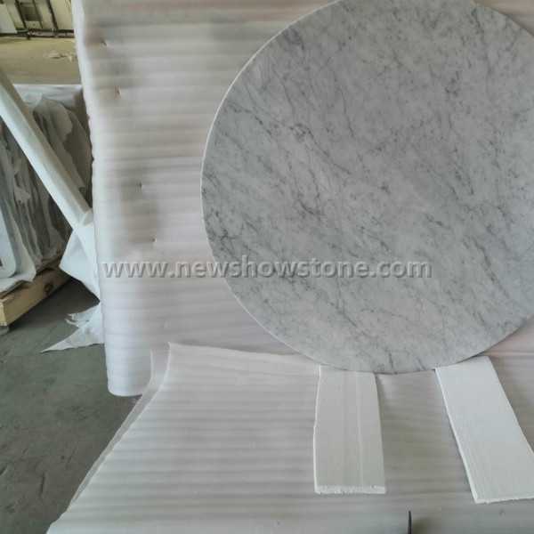 Bianco Carrara Marble Round Countertop