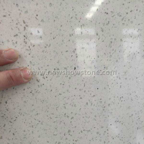 Crystal White Quartz slab