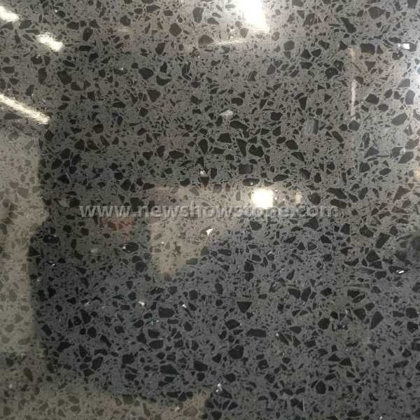 Crystal Black Quartz Slab