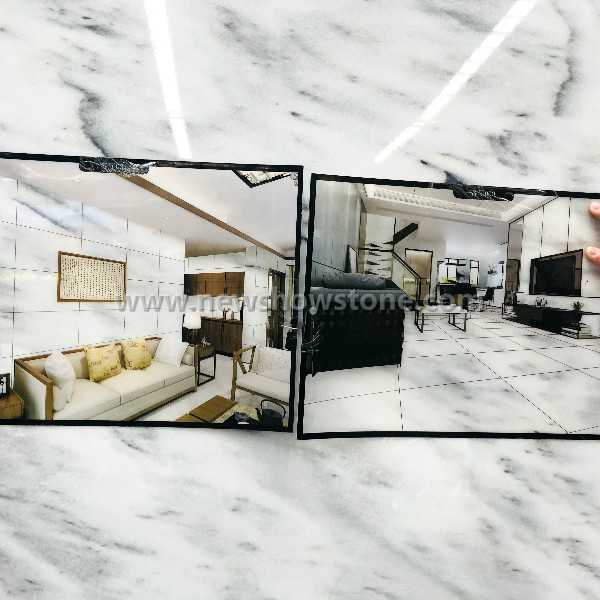 Tesla white Marble big slab 