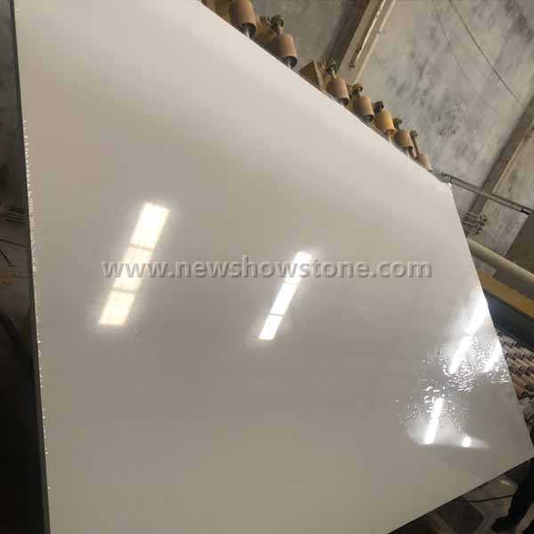 Snow white artificial marble polishing