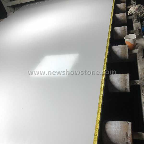 White artificial marble slab