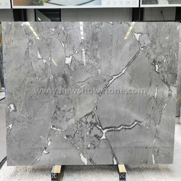 Star Grey marble slabs with white veins