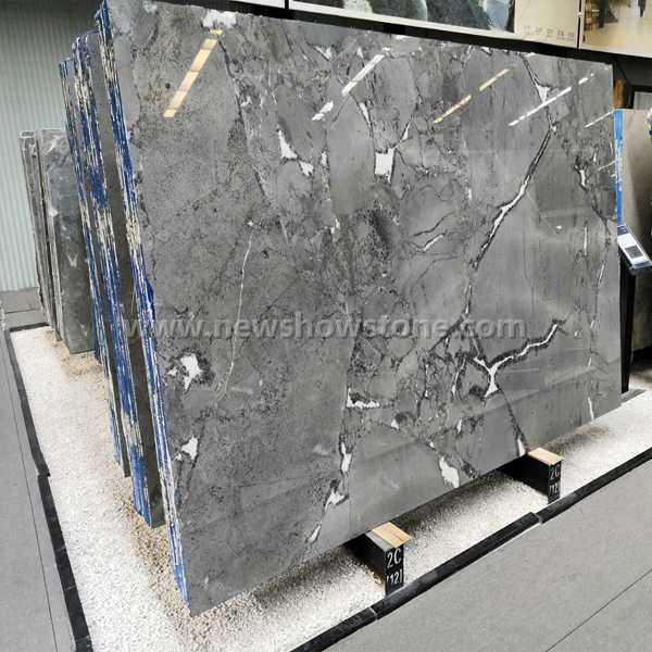 Star Grey marble slabs with white veins